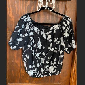 Who What Wear for Target - Off the Shoulders Embroidered Top - Size XL